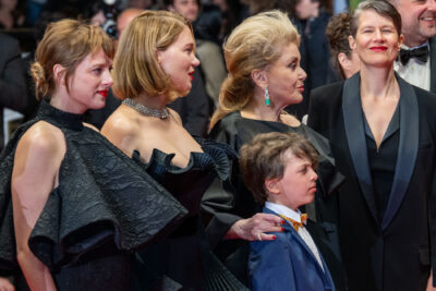 Jella Haase, Léa Seydoux, Catherine Deneuve e Malo Blanchett sul red carpet del ilm "Gentle Monster" sul red carpet del 79. Festival di Cannes